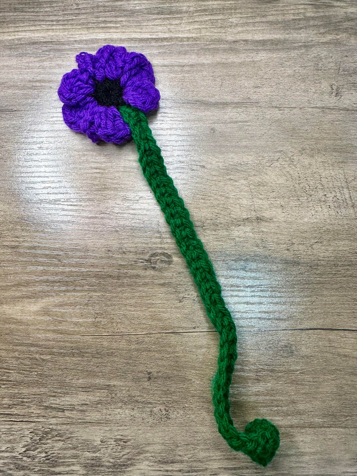 Hand Made Flower Yarn Book Mark