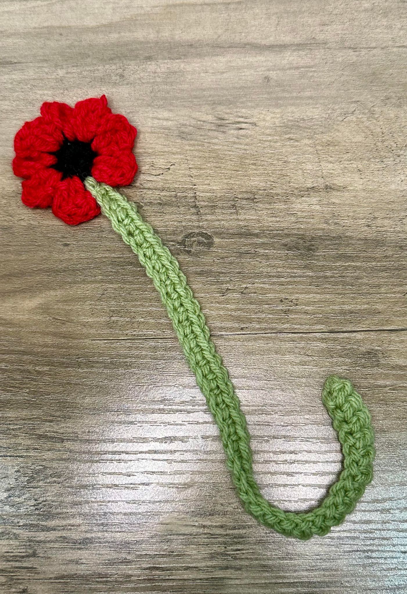 Hand Made Flower Yarn Book Mark