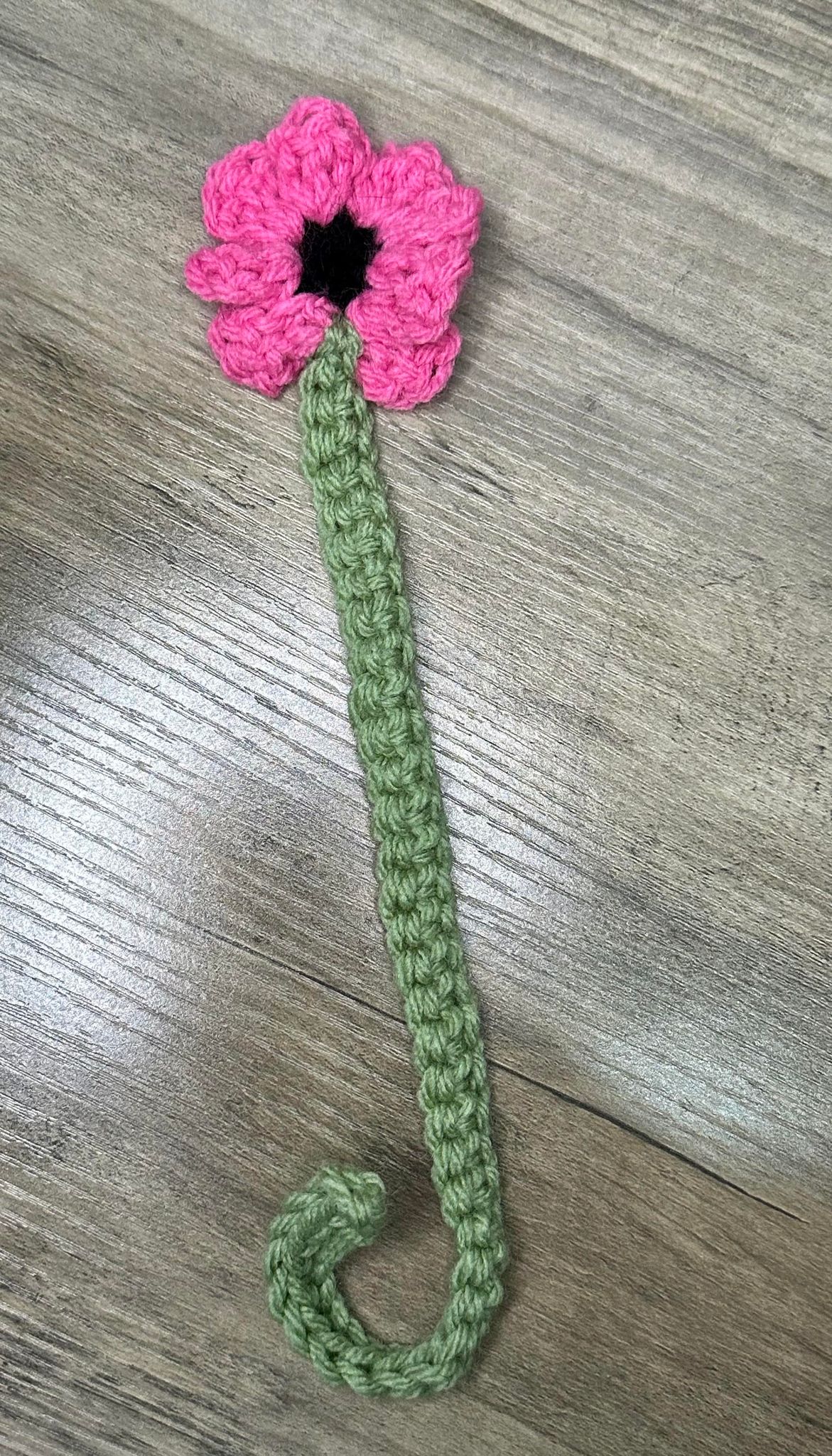 Hand Made Flower Yarn Book Mark