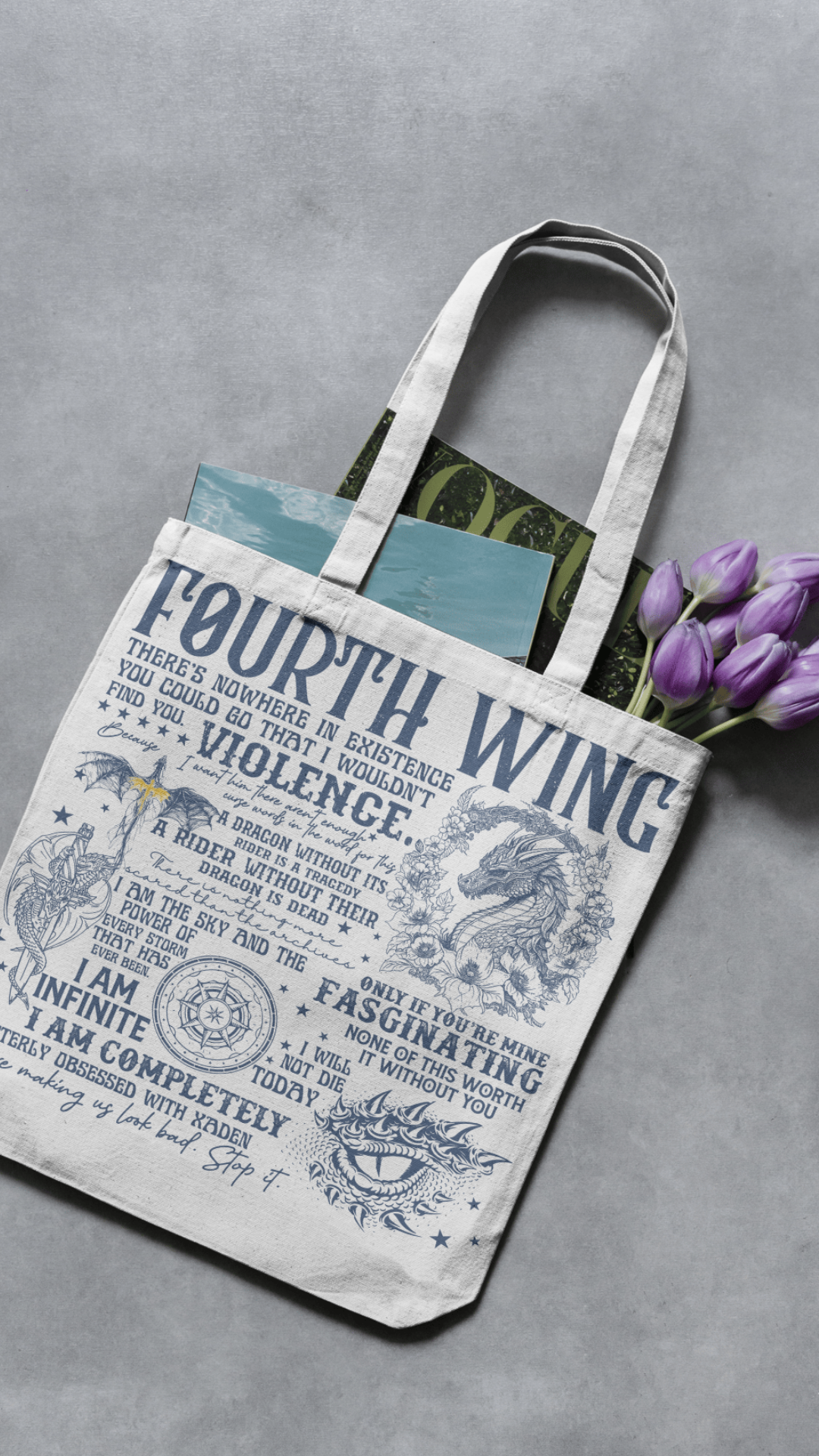 Fourth Wing Fantasy Totes